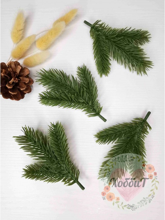 Веточка "Еловая тройная" 11см